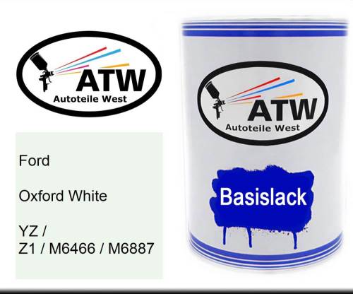 Ford, Oxford White, YZ / Z1 / M6466 / M6887: 500ml Lackdose, von ATW Autoteile West.